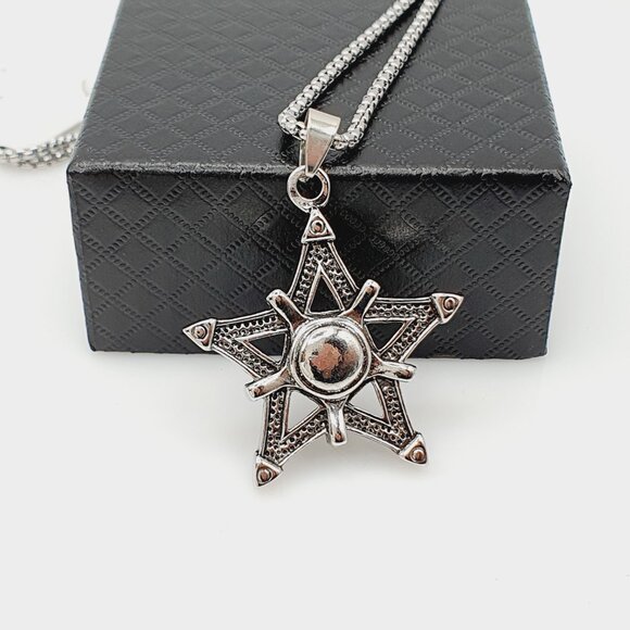 ❤️Fashion anime Pentagram Shape Necklace, N90201P121 - Picture 7 of 12